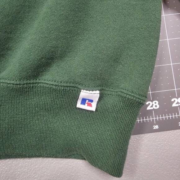 Vintage Russell Athletics Sweatshirt XL Green Crewneck 90s USA Boxy Essential - Picture 2 of 8